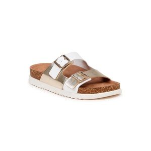Time and tru color block comfort platform sandals